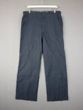 Riviera 1970's Vintage Blue Trousers Straight Cut 32W